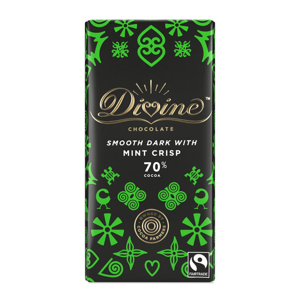 Divine Chocolate – Smooth Dark with Mint Crisp 70%