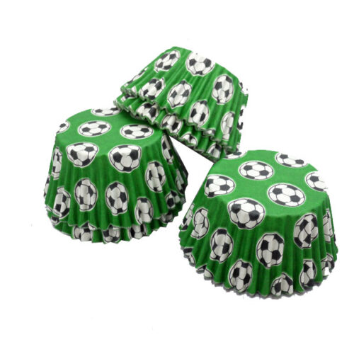 Green Football Style Muffin Cases 36