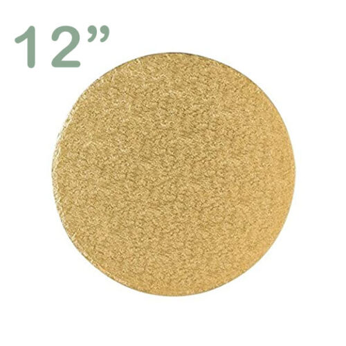 Round Cake Drum 12" Gold