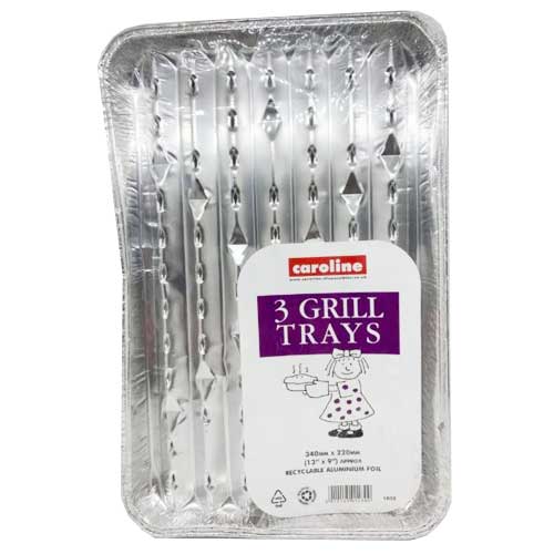 Caroline - 1050 - 3 Foil Grill Trays